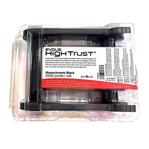 Evolis Ribbon 2000 Prints (RCT023NAA) Black Monochrome