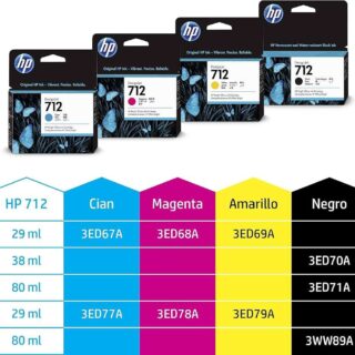 HP 712 DesignJet Ink Cartridges CMY Each