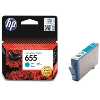 HP 655 Cyan Cartridge Ink Original (CZ110AE)