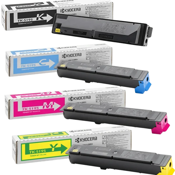 Kyocera TK-5195 Yellow Cyan Magenta Toner Each